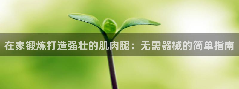 尊龙凯时防屏蔽网址：在家锻炼打造强壮的肌肉腿：无需器