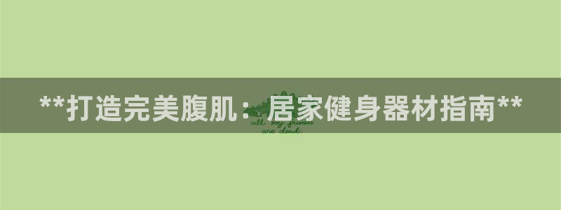 尊龙凯时官网版登录：**打造完美腹肌：居家健身器材指