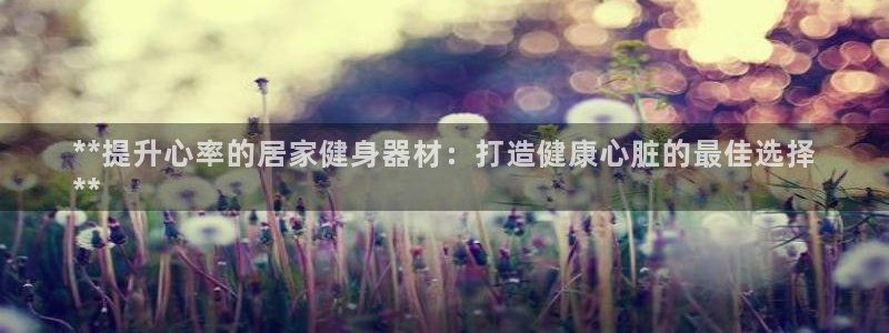 尊龙凯时 人生就是搏：**提升心率的居家健身器材：打