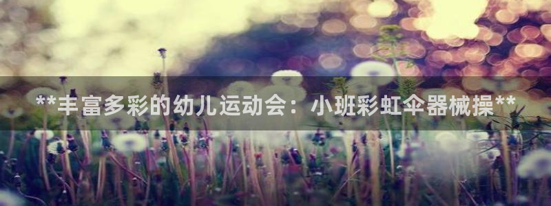 尊龙物流怎么样：**丰富多彩的幼儿运动会：小班彩虹伞器械操*