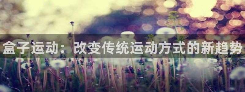 尊龙旗舰app：盒子运动：改变传统运动方式的新趋势